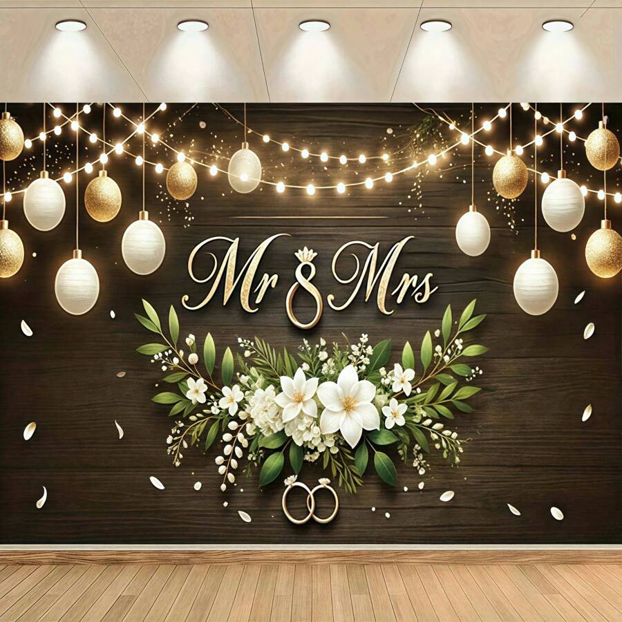 1PC Engagement Wedding Banner, Environment Decoration Backdrop, Outdoor Festival Decoration, Home Garden Decoration, Yard Decoration, Gardening Supplies. Multi-Size, Multi-Purpose Party Backdrop Cloth For Men And Women - Universal Decoration For All Seasons, Indoor And Outdoor Decoration, Photography Studio, Garden Decoration, Party Decoration And Phone Booth.