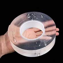 1 Roll Reusable Transparent Double-Sided Adhesive Tape, Suitable For Kitchen & Bathroom Items