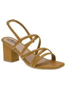 Women's High Heel Sandals Straps Elegant Formal Party Casual Mid-Season - 駝色 - 查看 1