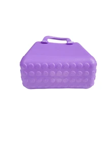 Mini Rubber Summer Beach Bag, EVA Hole Travel Tote Bag, Waterproof Storage Bag For Outdoor Sports Pool Boat - Purple - View 6