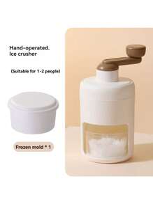 1pc Hand-Operated Ice Breaker, Hand-Operated Crusher, Portable Chopper, Transparent Stainless Steel Crusher, Beverage Machine, Used For Rapid Self-Made Shaved Ice, Snow Cone, Smoothies, Cocktails, Etc., Equipped With Stainless Steel Blades For Easy Cleaning And Storage, Summer Ice Trays & Bins, Summer Kitchen Accessories