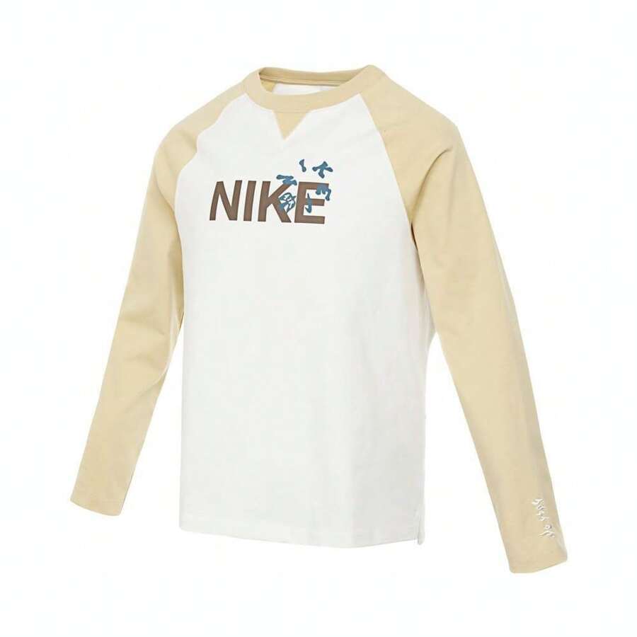 2025 男童 Nike DF Athl LS Top GC ELT 圆领长袖 T 恤 THV8948-121 - 白色 - 查看 1