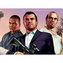 1 pièce Affiche murale avec cadre en option, Pop Art GTA 5 Vices, la capitale sainte, 5 stars, bon citoyen, trio de voyous, photo de groupe magnifique. Collection d'affiches artistiques à décorer la salle de jeu. Peinture HD cadeau de décoration