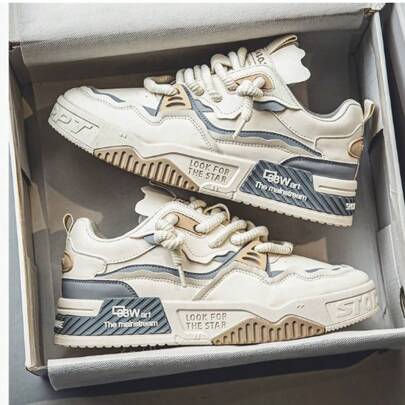 2025 New Thick Sole Casual Flat Shoes For Men, Slip-Resistant Sports Shoes For Teenagers, Summer