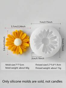 1pc Daisy Floral Butterfly Silicone Mold, For Handmade Candle, Clay Decoration, Resin Crafts, Etc. Suitable As Wedding Table Decor, Spring Party Gift, Mother's Day Craft, Made Of & Material, High-Quality Nature-Inspired Design