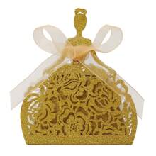 每包25件/50件可爱女孩玫瑰花包装盒配丝带、珠光/闪光纸、派对、婚礼、生日、圣诞节礼品包装盒，批发用于家居装饰 - 彩色 - 查看 22