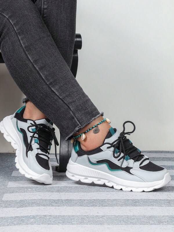 Sapatos casuais femininos multicoloridos, respiráveis e largos, tênis plataforma macios e confortáveis, adequados para festivais, presentes para o dia das mães, viagens de moda