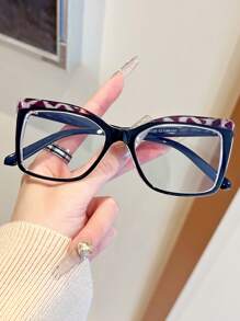 1 Pair Fashion Women Decorative Glasses, Leopard Print Frame Eyeglasses, Suitable For All Seasons, Parties, And Gatherings