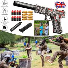 1x Toy G-LOCK Gun - With (10+8) Soft Foam Bullets - Fast & FREE Shipping - Multicolor - View 1