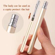 Hot 6pcs Metal Gel Brush Detachable Body Design Nylon Hair Nail Art Brushes Set