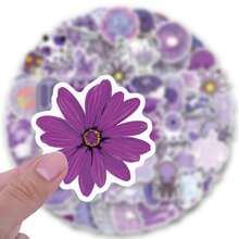 120 pegatinas moradas, pegatinas de vinilo para scrapbooking, diarios, portátiles, parachoques, monopatines, botellas de agua, computadoras, teléfonos, dibujos animados, cascos de , automóviles - Morado - Ver 3