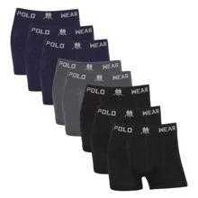 Kit 8 Polo Wear Original Adult Men's Premium Boxer Briefs - 多彩三 - 查看 1