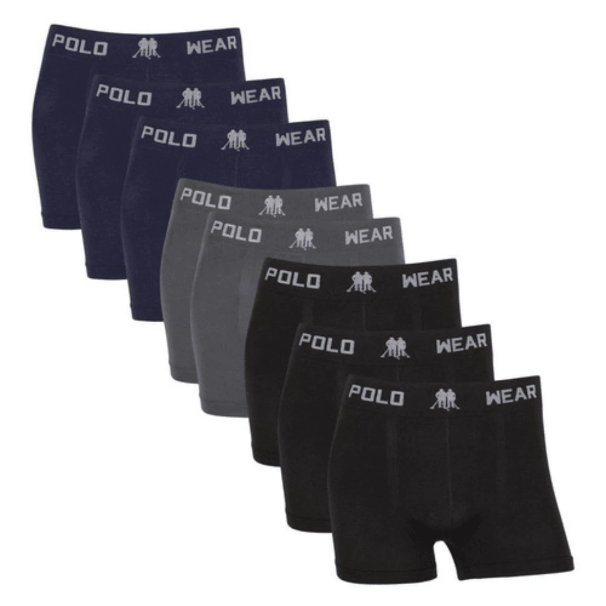 Kit 8 Polo Wear Original Adult Men's Premium Boxer Briefs - 多彩三 - 查看 1