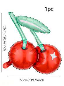 2/5 个红色樱桃铝箔气球，甜美樱桃主题生日，婚礼派对装饰，非常适合夏季聚会、海滩和泳池庆祝活动，生日 - 热带夏威夷风格装饰，非常适合樱桃主题夏季生日派对、一般场合、退休派对、新娘送礼会、主题派对、母亲节、父亲节、教师节假期，无需电源 - 彩色 - 查看 7