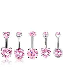 14g Titanium Navel Piercing Jewelry - Internally Threaded Navel Ring - Multicolor - View 4