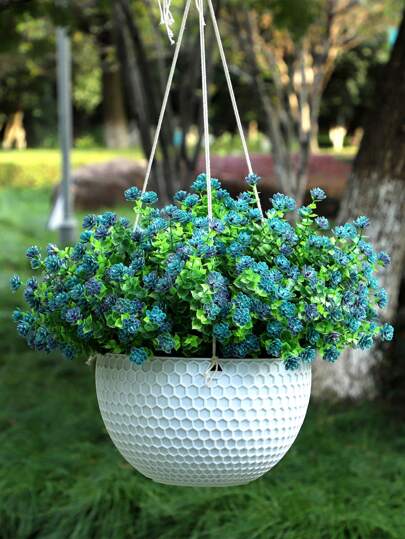 1pc Artificial Flower, Outdoor Artificial Flowers UV Resistant No Fade Boxwood Faux Plastic Shrubs Plants For Home Garden Porch Decor,Garden Decor,Outdoor Plant,Gardening,Fake Flowers
