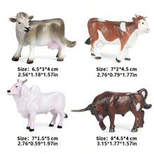 Farm Animals Toys Set,Simulated Calf Animal Model, Cow Statue Toy,Cake Decoration, Children's Holiday Gift