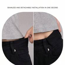4/8pcs U-Shaped Metal Waist Cincher, Simple Metallic Steel Bead Fastener For Pants, Scarf, Sleeves, Elegant Design, Black/Silver