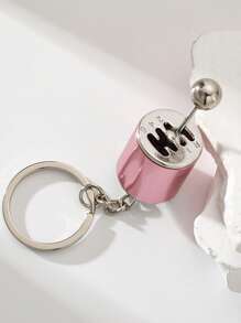 1pc Metal Gearshift Keychain - Mini Car Part Model, Stylish Gear Shift Design, Perfect Automotive Accessory, Ideal Gift For Men - Multicolor - View 8