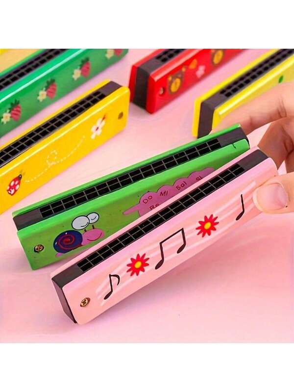 16-otworowa harmonijka ustna - idealny prezent dla początkujących na urodziny (kolor losowy)