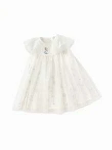 Balabala Girls' Princess Dress, Stylish Summer 2025 Outfit - Original White - View 4