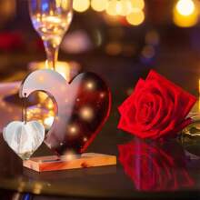 1 Set Large Heart-Shaped Resin Silicone Mold, DIY Photo Heart-Shaped Silicone Mold, Suitable For Home Decor, Wedding Decoration, Graduation Ceremony, Valentine's Day - White - View 4