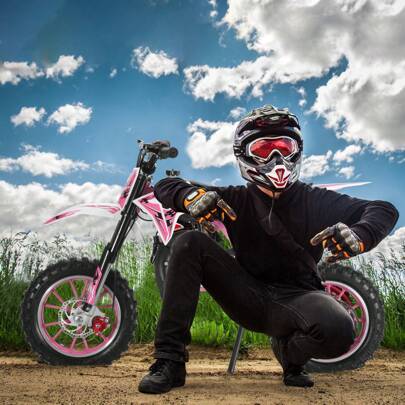 AYYUFE 49cc Dirt Bike, Gas Power Motocross, Off Road Mini Motorcycle,  Pocket Motorbike With Front Rear Disc Brakes, Pull Start