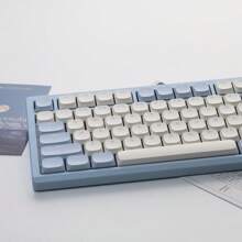 ND75LP Wireless Effortless Typing Keyboard, Full Aluminum Case 2.4G USB-C Hot Swappable PC Office Keyboard With 1.2 Inch HD OLED Display, Rechargeable Ergonomic Keyboards With Custom Linear Switches For Office & Gaming, Wireless Keyboard - Màu xanh nhạt - Xem 3