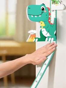 1 件儿童成长身高尺墙贴，磁性 3D 立体成长图表，可拆卸卡通测量尺，精准测量婴儿成长