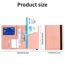 Portapassaporte versátil, cartera portapassaporte, accesorios de viaje esenciales para hombres y mujeres, portapassaporte para viajes, con ranura para tarjeta de crédito, el regalo perfecto para viajeros - Multicolor - Ver 3