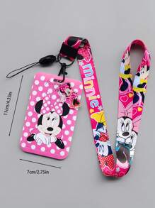 Portacarte di Cartoni Animati  St, Portacard per Studenti con Predino a Trasferimento Termico, Cordino in Poliestere per Badge ID, Regali per il Ritorno a Scuola