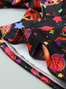 4pcs/Pack Men's Luminous Skull Mesh Breathable Long Leg Boxer Briefs - Multicolor - View 8