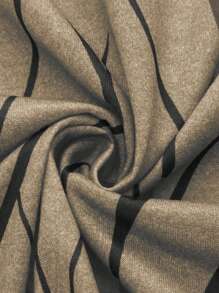 Plus Women's Plant Printed Round Neck Short Sleeved Loose T-Shirt Tops - Khaki - View 3