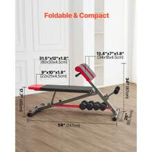 Roman Chair Hyperextension Bench, Multi-Functional Weight Bench For Full Body Workout, 660 Lbs Adjustable Extension Equipment For Back Arm Core Ab Workout, Sit Up Exercise Machine For Home Gym - Black+Red, 660 Lbs Load Capacity - View 7