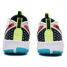 Nike Zapatillas de baloncesto G.T. CUT 3 SE (GS), con amortiguación y transpirabilidad, zapatos de competición y entrenamiento para jóvenes HJ3903-100 - Blanco/Obsidiana/Rojo apasionado/Amarillo fluorescente - Ver 5