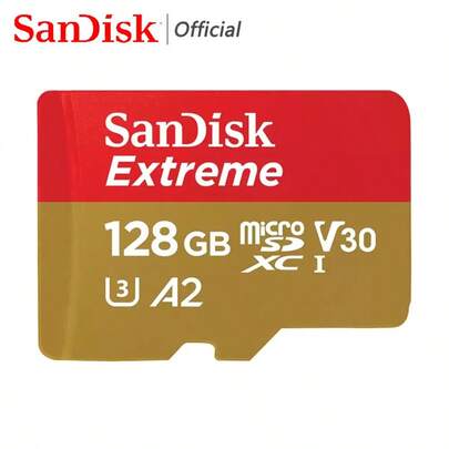 SANDISK SanDisk Extreme MicroSD Card For Mobile Gaming, U3 4K V30 Memory Card TF Flash Card 128GB 1TB 512GB 256GB 64GB 32GB, High Speed Micro SD Card Mini SD Card For Phone Camera Monitor Drone