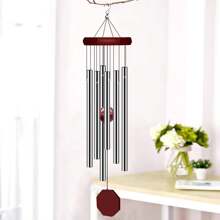 Large Outdoor Deep-Toned Memorial Wind Chime, Customizable Condolence Wind Chime With 6 Tubes, Elegant Wind Chime Suitable For Garden, Patio, Balcony And Home - Multicolor - View 7