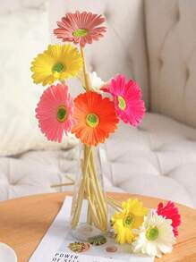 3 件/套人造非洲菊、百合、花朵、向日葵花束,配 45 厘米黄丝带,37 厘米/14.57 英寸,PU 材料,适用于春季装饰、派对、野餐、宿舍、办公室、节日和生日派对、家庭、酒店、餐厅、卧室、婚礼装饰
