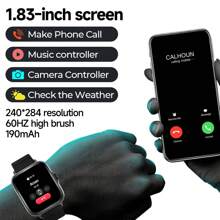 SIMSONLAB 智能手表，支持无线通话/拨号、多应用提醒、男女通用、运动手表功能、可自定义壁纸，兼容 iOS/Android 系统 - 彩色 - 查看 2