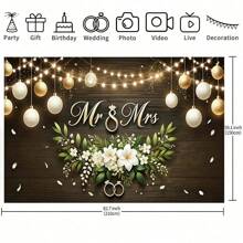 1PC Engagement Wedding Banner, Environment Decoration Backdrop, Outdoor Festival Decoration, Home Garden Decoration, Yard Decoration, Gardening Supplies. Multi-Size, Multi-Purpose Party Backdrop Cloth For Men And Women - Universal Decoration For All Seasons, Indoor And Outdoor Decoration, Photography Studio, Garden Decoration, Party Decoration And Phone Booth.
