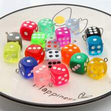 10pcs/set Creative Polyresin Dice DIY Pendant For Women For DIY Jewelry Making