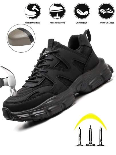 UMBURLLY Chaussures De Sécurité Pour Femmes Capuchon D'orteil En Acier Kevlar Antiperçage Anti-écrasement Lumineux Et Doux Des Chaussures De Travail Pour La Construction Industrielle