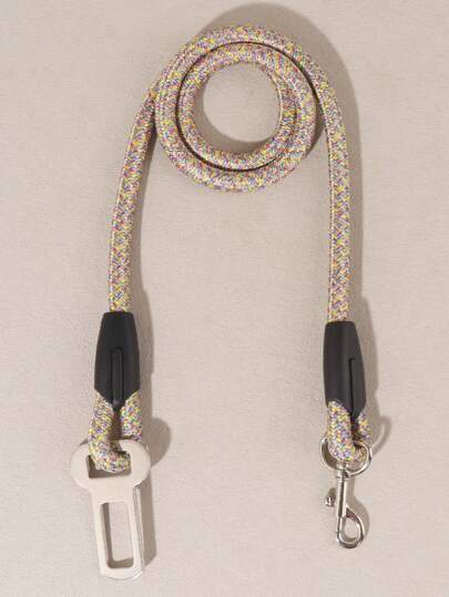 Cinto de de carro à prova de explosão, de nylon, multicolorido, grosso, redondo, de 10 mm, adequado para animais de estimação, gatos e acessórios de carro para sair, andar de carro, assento de carro para cães e gatos para uso