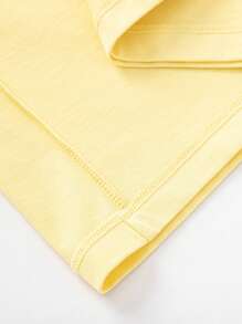 Balabala Baby Girls Disney Short Sleeve T-Shirt, 2025 Summer Baby Girl T-Shirt - Light Yellow - View 9