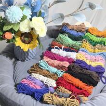 4 毫米 10 米绳编织扭纹花边绳 100% 天然适用于手工家居装饰 DIY 工艺品