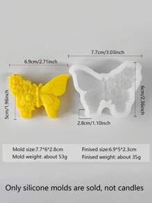 1pc Daisy Floral Butterfly Silicone Mold, For Handmade Candle, Clay Decoration, Resin Crafts, Etc. Suitable As Wedding Table Decor, Spring Party Gift, Mother's Day Craft, Made Of & Material, High-Quality Nature-Inspired Design
