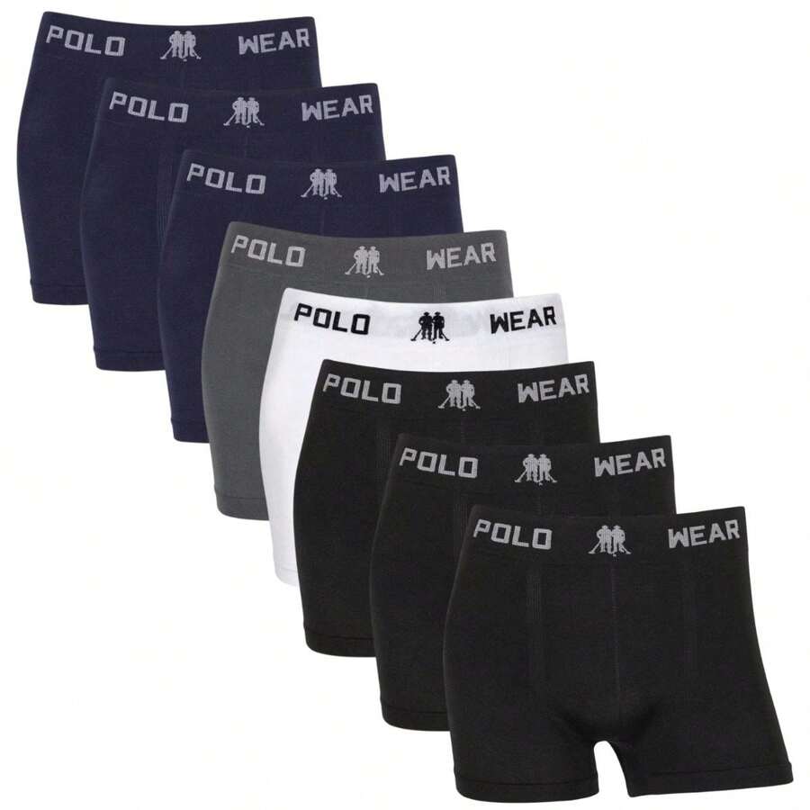 Kit 8 Polo Wear Original Adult Men's Premium Boxer Briefs - Multicolor VII - Ver 1