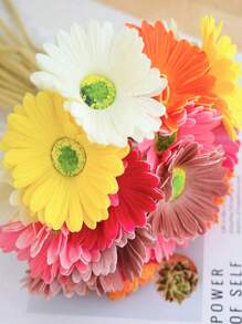 3 件/套人造非洲菊、百合、花朵、向日葵花束,配 45 厘米黄丝带,37 厘米/14.57 英寸,PU 材料,适用于春季装饰、派对、野餐、宿舍、办公室、节日和生日派对、家庭、酒店、餐厅、卧室、婚礼装饰