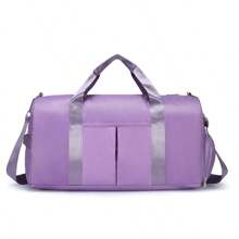 1PC Sports Fitness Bag For Women, Wet And Dry Separation, Swimming Training Bag, Short-Distance Travel Luggage Bag, Handbag, Men's Bag, Shoulder Travel Bag, Yoga Bag, Clothing Storage Bag, Large Capacity, Independent Shoe Compartment, Solid Color, Simple And Versatile Leisure Bag, Mommy Outing Bag, Maternity Bag