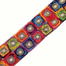 1 Yard Colorful Embroidered Satin Ribbon With Vintage Embroidery, Suitable For DIY Handicrafts, Clothing Accessories, Shoe Uppers - Multicolor - View 2